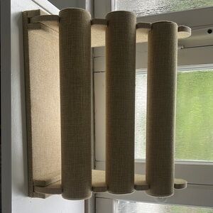 Neutral Beige Wall-Mounted Multi-Tier Organizer Shelf